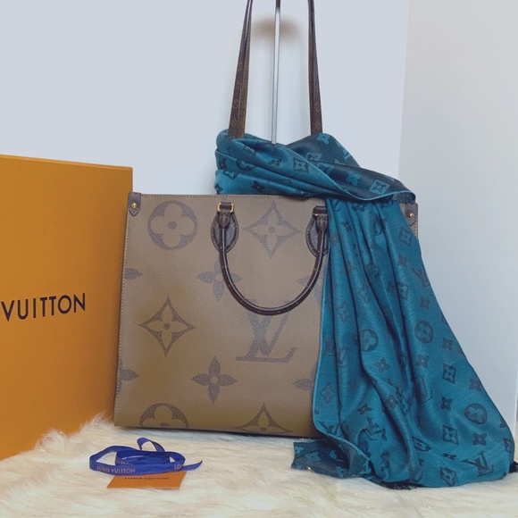 NWT Louis Vuitton ONTHEGO GM Tote Shoulder Bag Giant Monogram Brown + Extras ! - Picture 1 of 15
